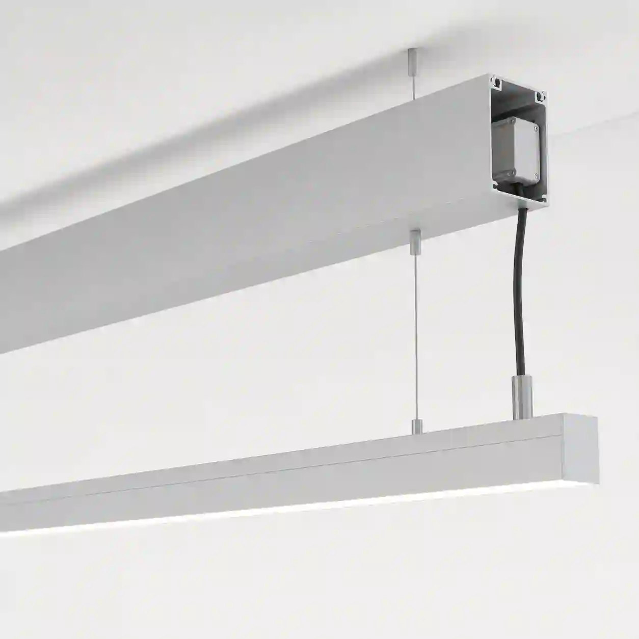 Technický výkres rozměrů profilu Box AL pro instalaci LED napájecího zdroje 12V/24V